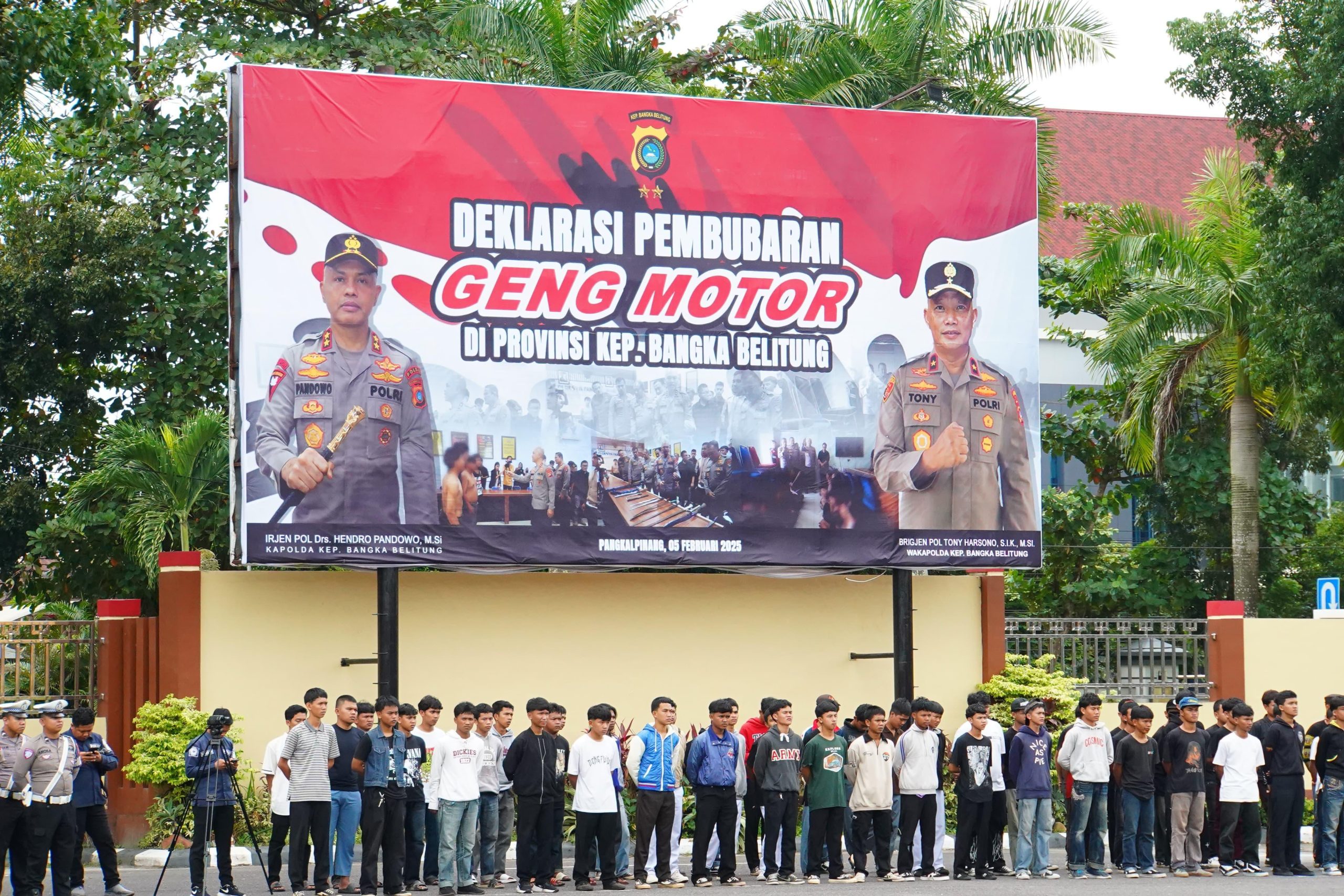 Deklarasi Bersama Pembubaran Geng Motor, Kapolda Babel Ajak Masyarakat Jaga Generasi Emas 2045