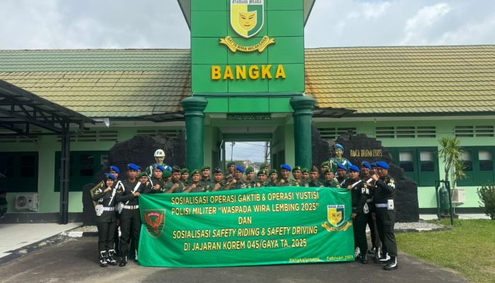 Denpom II/5 Bangka Gelar Sosialisasi Safety Riding dan Safety Driving 2025