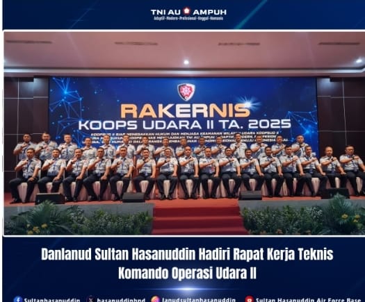 Koopsud II Gelar Rakernis Bahas Pertahanan Udara Nasional