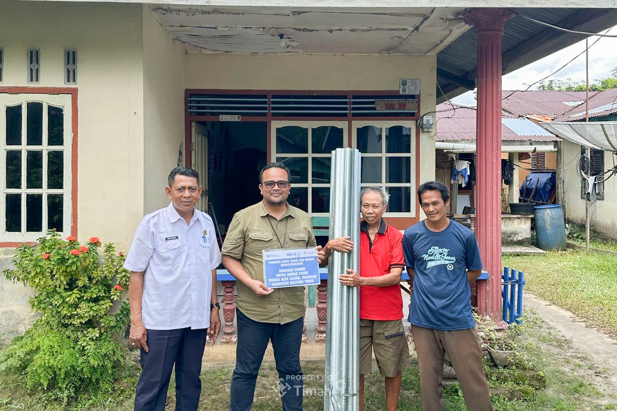 PT Timah Renovasi Rumah Warga di Belitung Timur