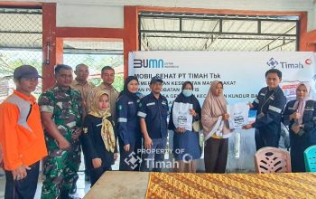 Ratusan Warga Desa Gemuruh Manfaatkan Layanan Kesehatan Gratis Mobil Sehat PT Timah