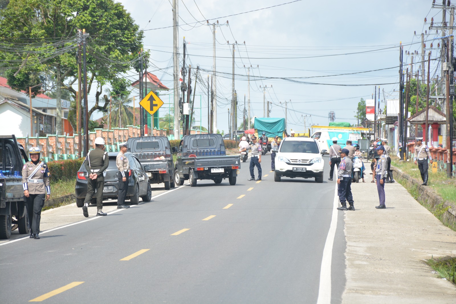 Operasi Gabungan di Perbatasan Pangkalpinang-Bangka, Banyak Pengendara Motor Kedapatan Tak Pakai Helm