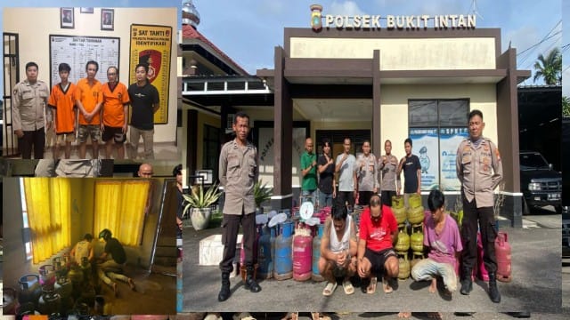 Sindikat Pengoplos Gas di Pangkalpinang Digerebek, Tiga Tertangkap dan Dua Masih Buron