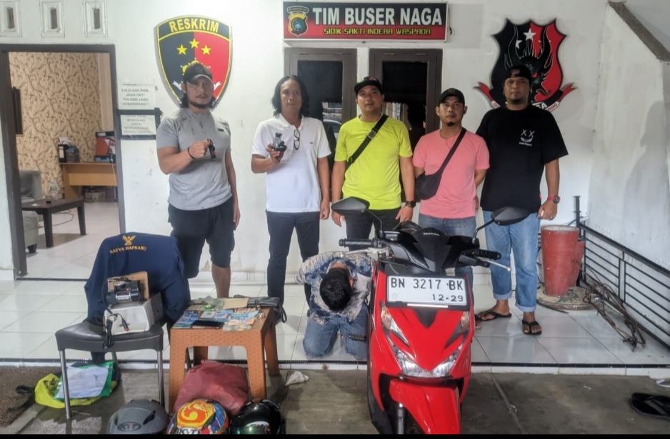 Apes! Residivis Curat Gagal Gondol Motor, Malah Diciduk Polisi di Pangkalpinang