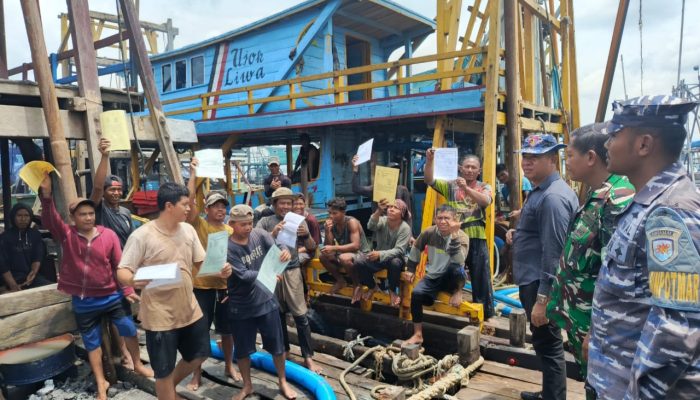 Polairud Polres Bangka Selatan Tertibkan Tambang Ilegal di Perairan Sukadamai