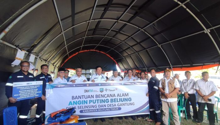 PT Timah Salurkan Bantuan untuk Korban Puting Beliung di Beltim