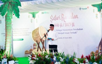 PT Timah Lanjutkan Safari Ramadan, Santuni Ratusan Anak Yatim dan Berbagi Sembako di Bangka Barat