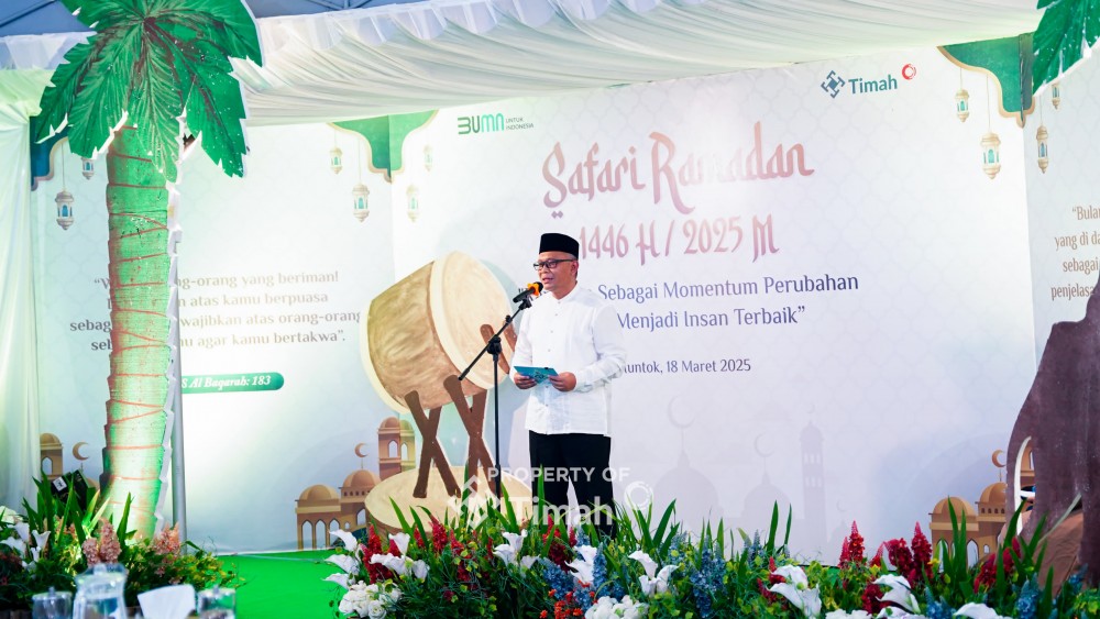 PT Timah Lanjutkan Safari Ramadan, Santuni Ratusan Anak Yatim dan Berbagi Sembako di Bangka Barat