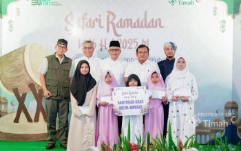 PT Timah Berbagi Kebahagiaan dengan Ratusan Anak Yatim Piatu di Bangka Barat