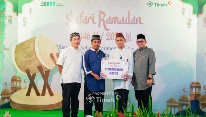 Peduli Rumah Ibadah, PT Timah Ulurkan Bantuan untuk Masjid Al-Hidayah di Bangka Barat