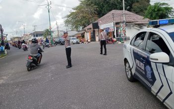 Antisipasi Kemacetan Saat Berburu Takjil, Satlantas Polres Basel Siaga Atur Lalulintas