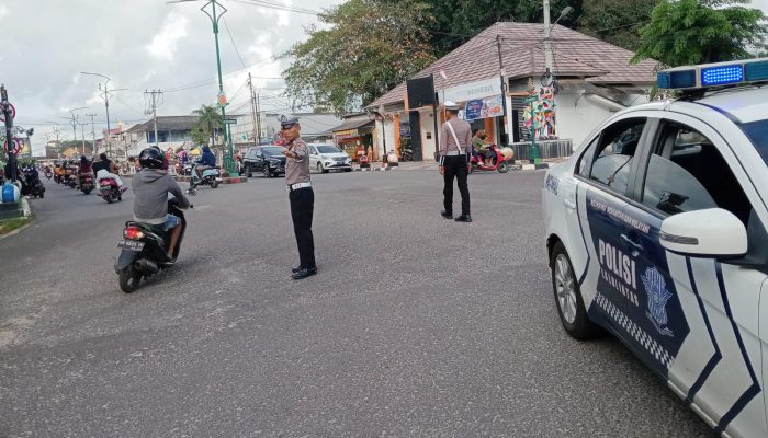 Antisipasi Kemacetan Saat Berburu Takjil, Satlantas Polres Basel Siaga Atur Lalulintas