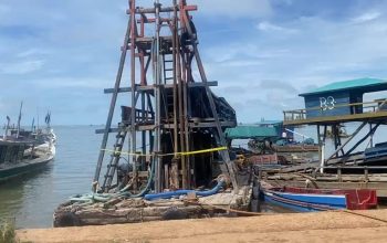 Penertiban Tambang Ilegal, Tim Gabungan Amankan 1 Unit PIP Ilegal Jenis Rajuk Tower, Pemilik Ponton KaburÂ