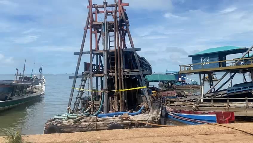 Penertiban Tambang Ilegal, Tim Gabungan Amankan 1 Unit PIP Ilegal Jenis Rajuk Tower, Pemilik Ponton Kabur 