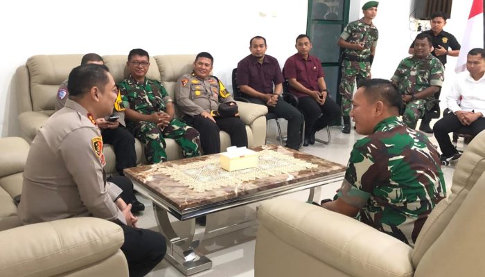 Hari Pertama Berdinas, Kapolres Bangka Selatan Silaturahmi ke Kodim 0432/Basel, Perkuat Sinergitas TNI-Polri