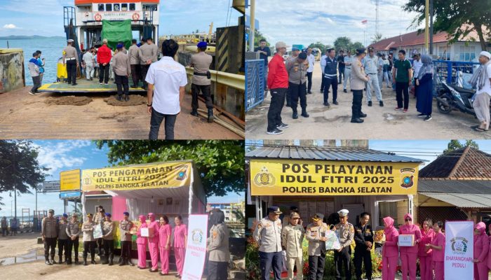 Kapolres Basel Tinjau Arus Mudik dan Pos Pengamanan Ops Ketupat Menumbing 2025