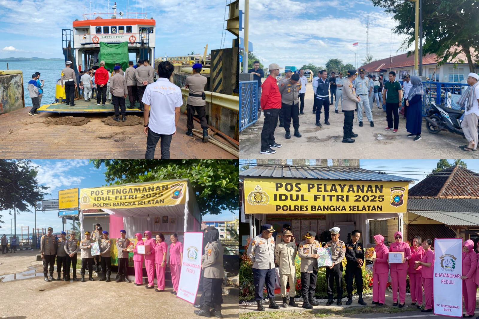 Kapolres Basel Tinjau Arus Mudik dan Pos Pengamanan Ops Ketupat Menumbing 2025