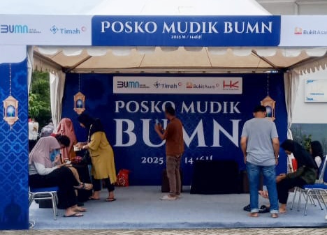 PT Timah dan Mitra BUMN Sediakan Posko Mudik dengan Fasilitas Lengkap di Trans Sumatera