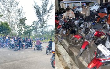 Polres Basel Tertibkan Aksi Balap Liar di Komplek Perkantoran, Puluhan Kendaraan Diamankan