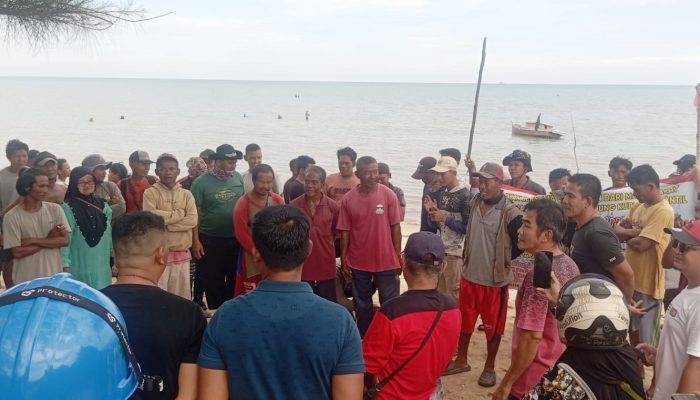 Nelayan Pesisir Kubu Gelar Aksi Tolak Tambang Laut, Desak PT Timah Hentikan Aktivitas Penambangan