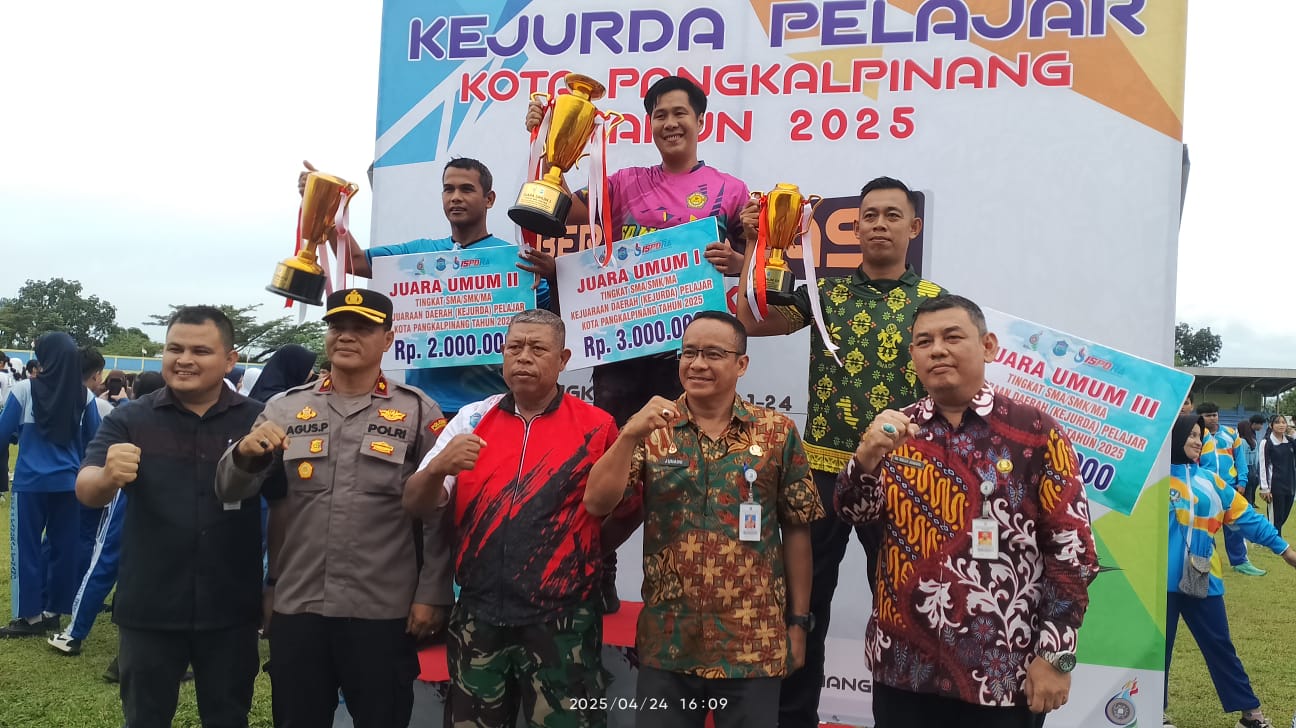 Kejurda Pelajar Pangkalpinang 2025 Resmi Ditutup