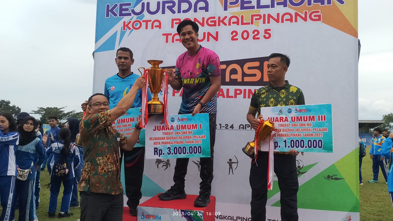 Kejurda Pelajar Pangkalpinang 2025 Resmi Ditutup