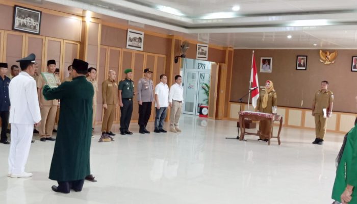 Nasrullah Resmi Dilantik Jadi Pj Kades Simpangrimba, Debby Ingatkan Kerja Hati-hati