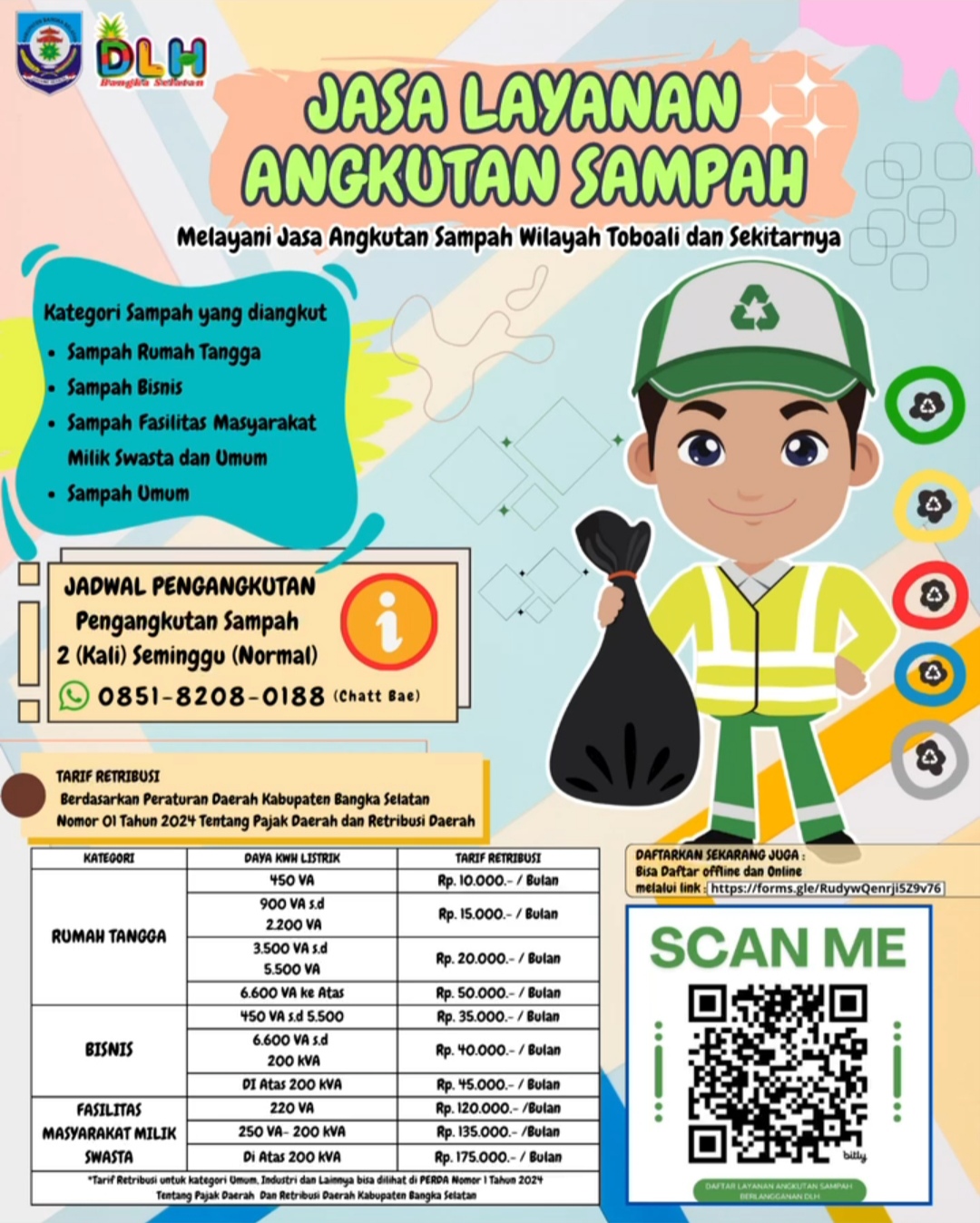 Dorong PAD, DLH Bangka Selatan Buka Layanan Angkut Sampah: Tarif Mulai Rp10.000