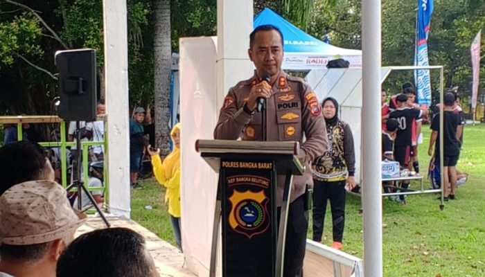 Bhayangkara Cup 2025 Resmi Kick Off di Mentok, Stadion Dipadati Ribuan Warga