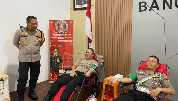 Wujud Kepedulian, Polres Basel Sumbangkan Darah untuk Masyarakat