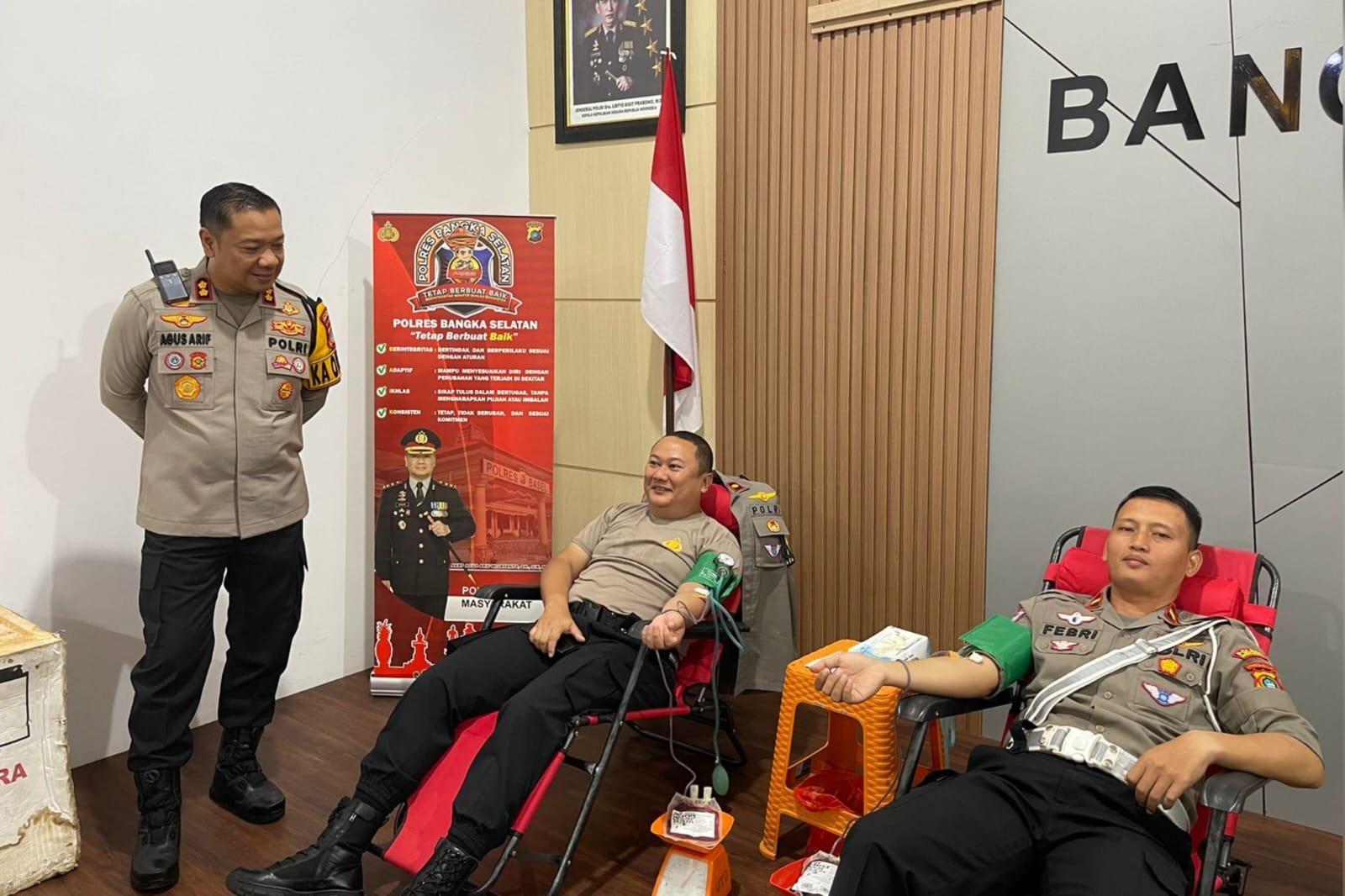 Wujud Kepedulian, Polres Basel Sumbangkan Darah untuk Masyarakat