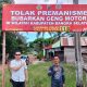 Antisipasi Gangguan Kamtibmas, Polsek Lepar Pasang Spanduk Tolak Geng Motor dan Premanisme