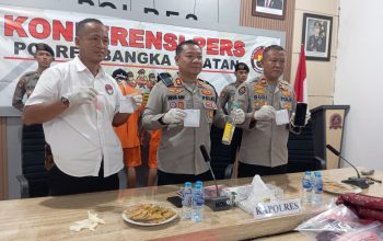 Polres Bangka Selatan Tangkap Dua Pengedar Sabu di Dua Lokasi Berbeda