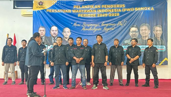 Ketua PWI Babel Lantik Pengurus Baru PWI Bangka, UKW Jadi Prioritas Utama