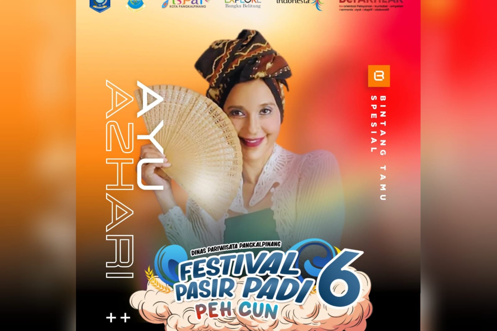 Ayu Azhari Tampil di Festival Pasir Padi 6, Pj Wako Pangkalpinang Dorong Promosi Wisata Lebih Luas