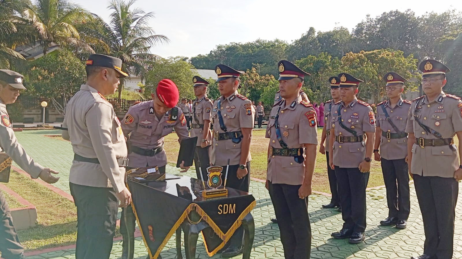 Sertijab di Polres Bangka Selatan, Kapolres Minta Pejabat Baru Segera Beradaptasi