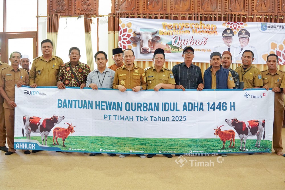 Bupati Bangka Tengah Apresiasi PT Timah atas Konsistensi Penyaluran Hewan Kurban