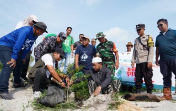Dukung Pariwisata Berkelanjutan, PT Timah Tanam Pohon Peneduh di Kawasan Wisata Batu Tunggal