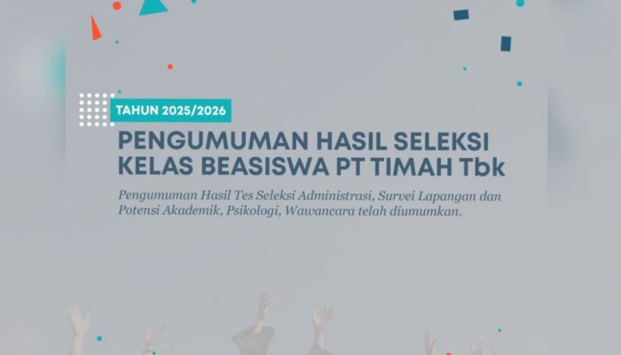 Dari 248 Pendaftar, 36 Lolos Beasiswa PT Timah 2025: Cek di Sini Link-nya