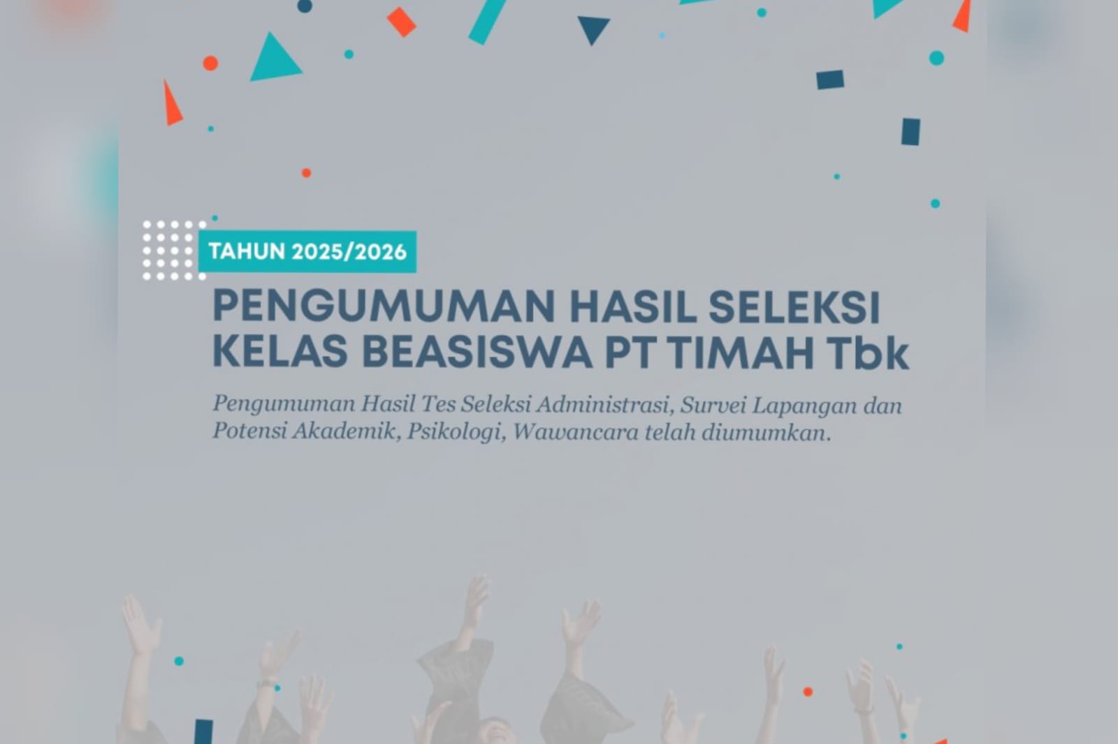Dari 248 Pendaftar, 36 Lolos Beasiswa PT Timah 2025: Cek di Sini Link-nya