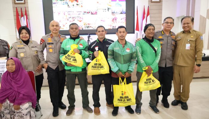 Polda Babel Gelar Bakti Kesehatan Gratis untuk Warga dan Ojol