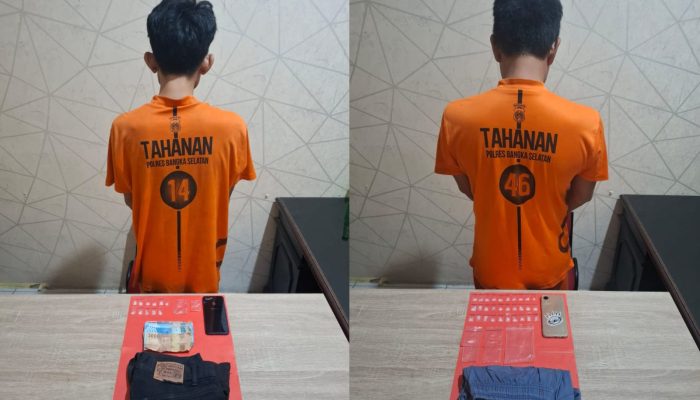 Digerebek di Pondok Kebun, 2 Residivis Narkoba di Toboali Kembali Diciduk Polisi