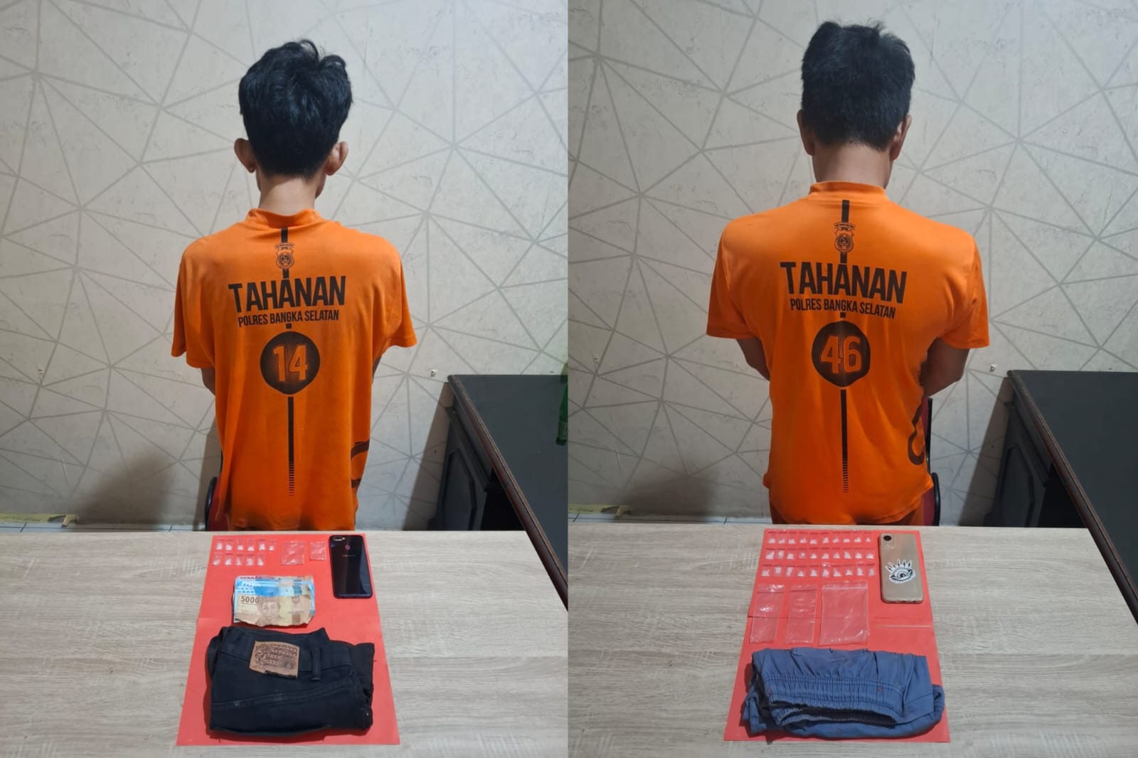 Digerebek di Pondok Kebun, 2 Residivis Narkoba di Toboali Kembali Diciduk Polisi