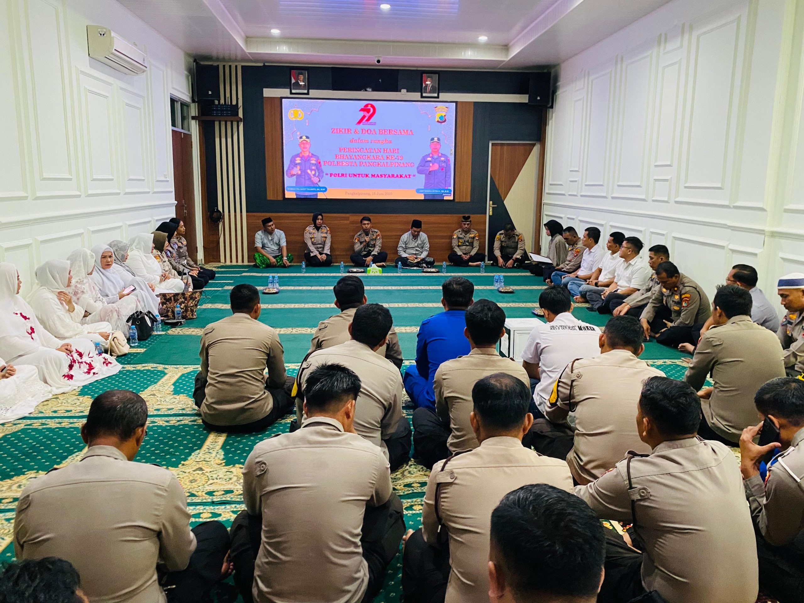 Zikir dan Doa Iringi Langkah Polresta Pangkalpinang Sambut HUT Bhayangkara