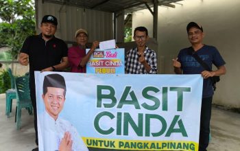 Basit Cinda Bantu Poskamling di Bukit Merapin, Warga: Terima Kasih Pak Basit