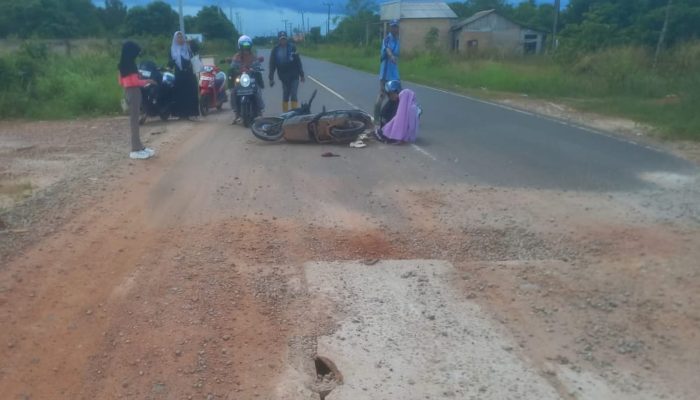 Miris! Akses Jalan Sadai-Pasir Putih Rusak Imbas Crossing Perusahaan Tambak Udang