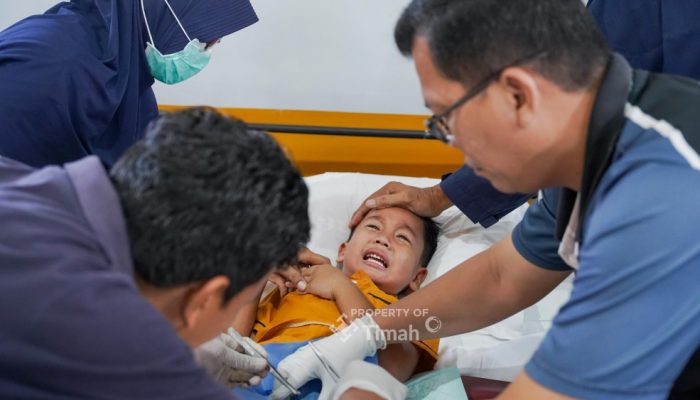 Bulan Bakti PT Timah, Ratusan Anak Antusias Ikuti Sunatan Massal di Belinyu
