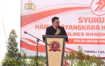 Hari Bhayangkara ke-79, Bupati Basel Puji Polri: Siap Kolaborasi untuk Bangka Selatan