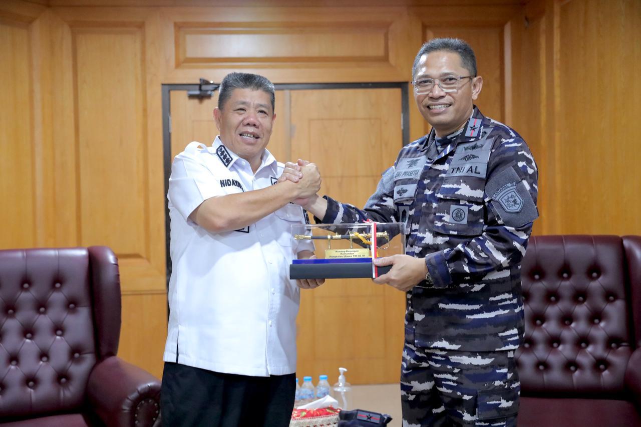 Bertemu Danlantamal III, Gubernur Babel Bahas Upaya Tekan Penyelundupan