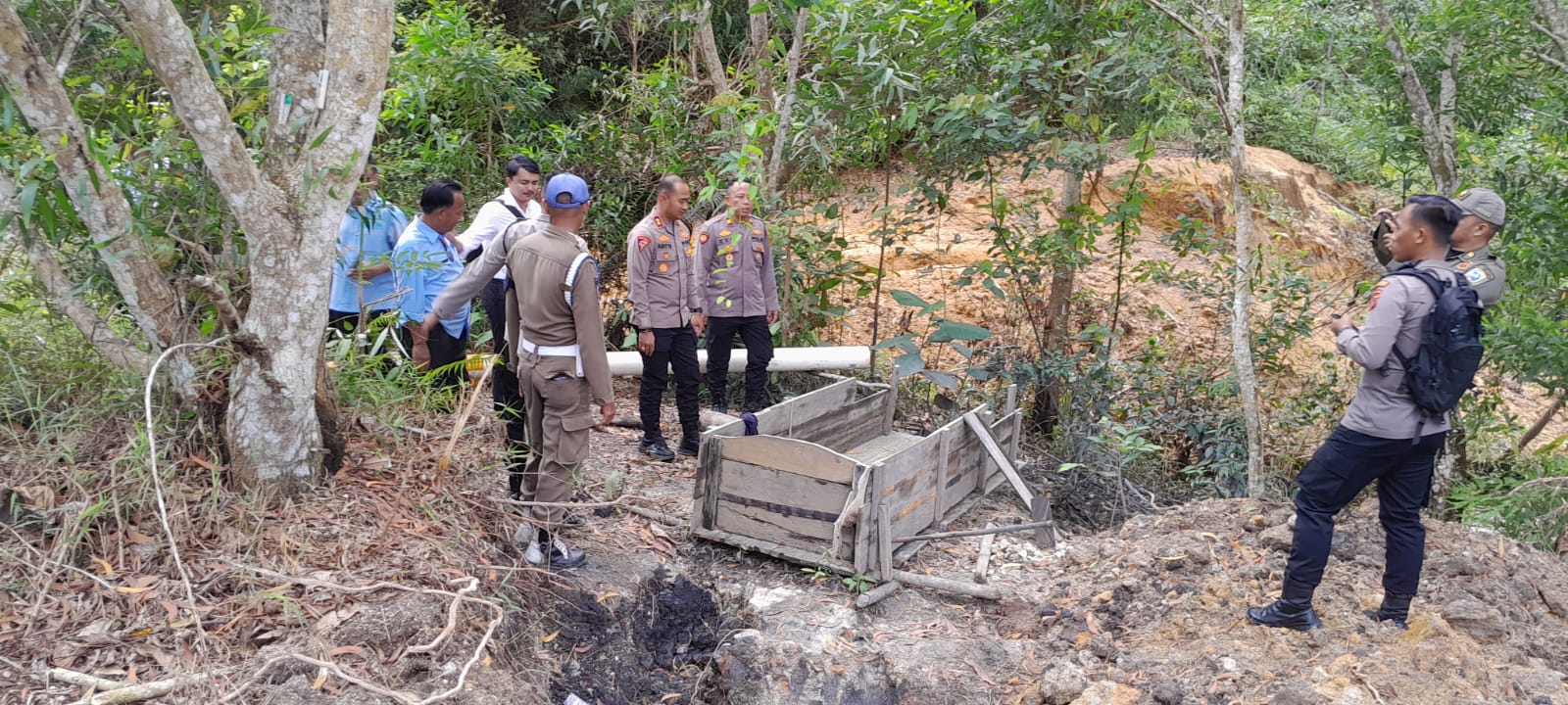 Operasi Tambang Ilegal di Kaki Bukit Menumbing Diduga Bocor, Polisi Hanya Temukan Alat, Pelaku Kabur